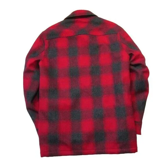 NWT Pendleton Men's Longmont in Red Ombre Plaid Wool Blend Shirt Jacket S - Picture 8 of 8
